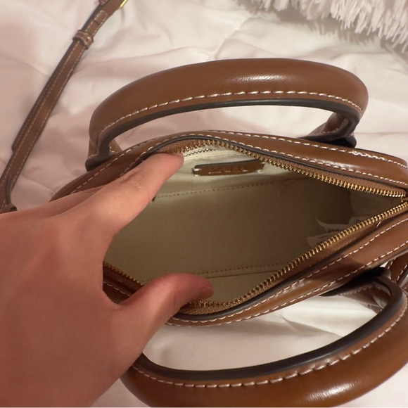 Zara Brown Crossbody Bag Purse - Picture 5 of 6
